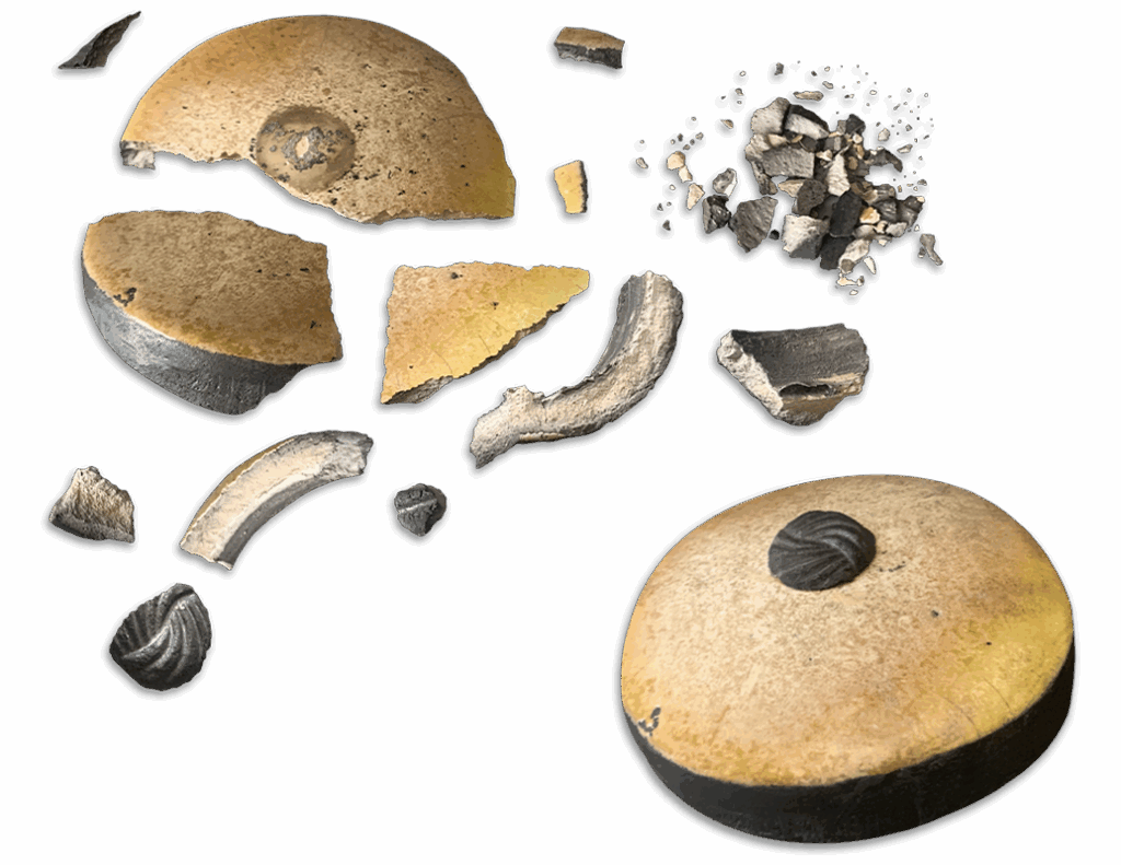 Smashed pottery restoration