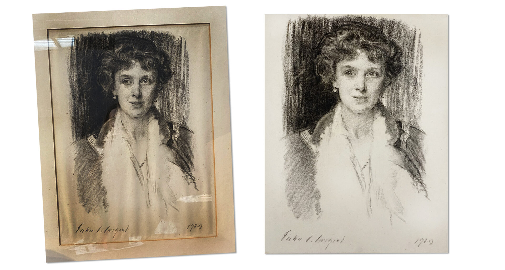 Charcoal restoration result