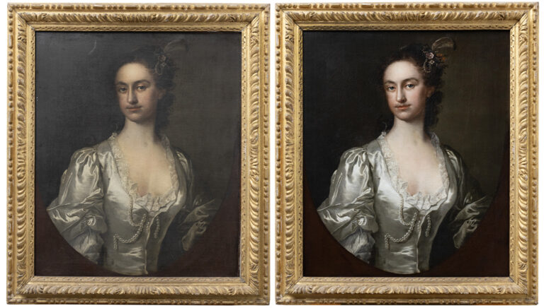 Baroque portrait discoloured
