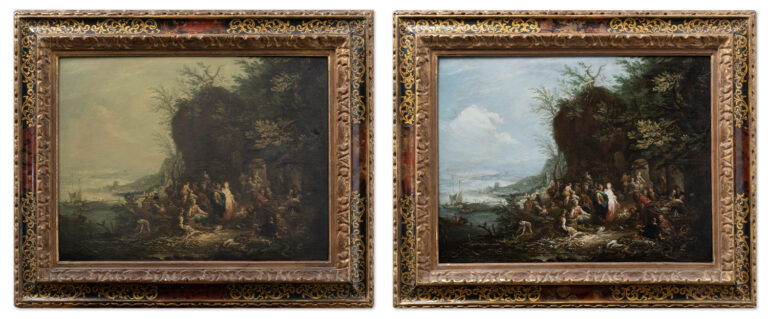 Baroque history painting yellow varnish