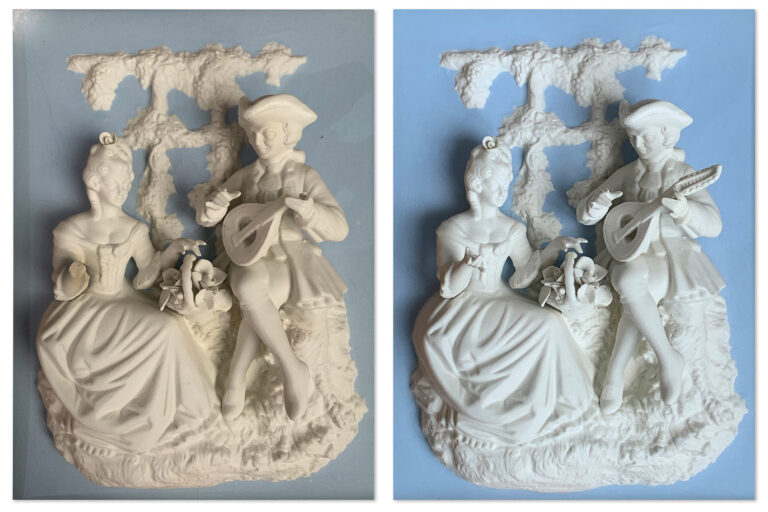 Biscuit Porcelain Plaque