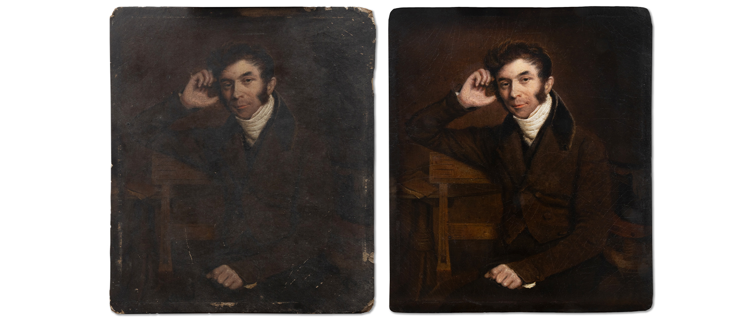 Regency portrait restoration