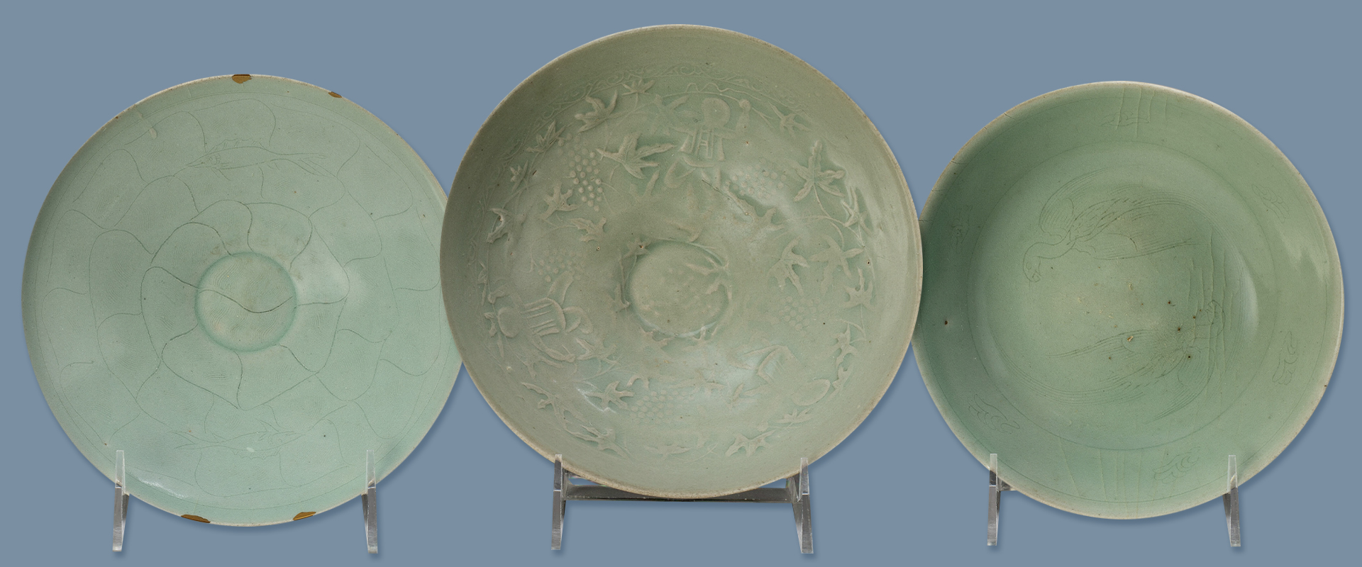 Celadon ceramic safe display method