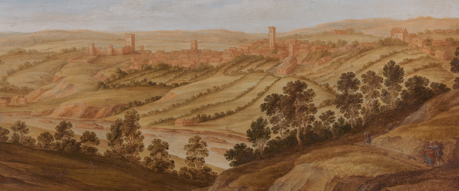 Alexander Keirincx painting detail Richmond Castle 