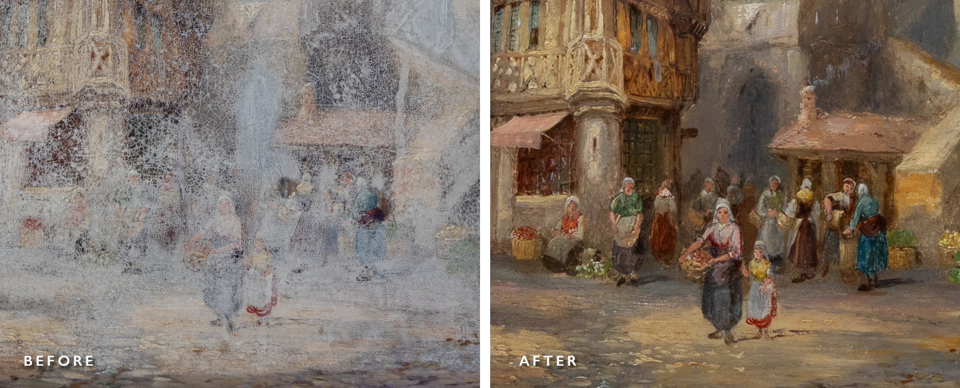 Water Damaged Painting Restoration Result 