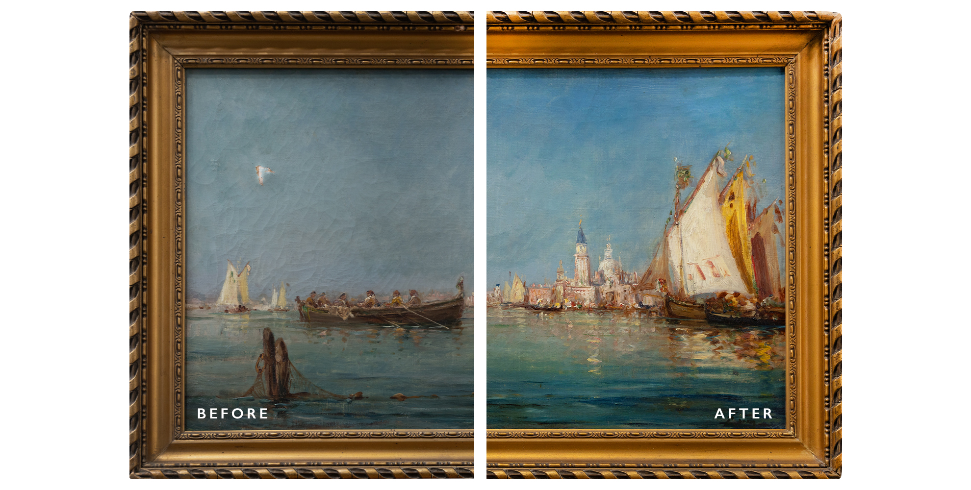 Felix Ziem Venice Landscape Painting Conservation 