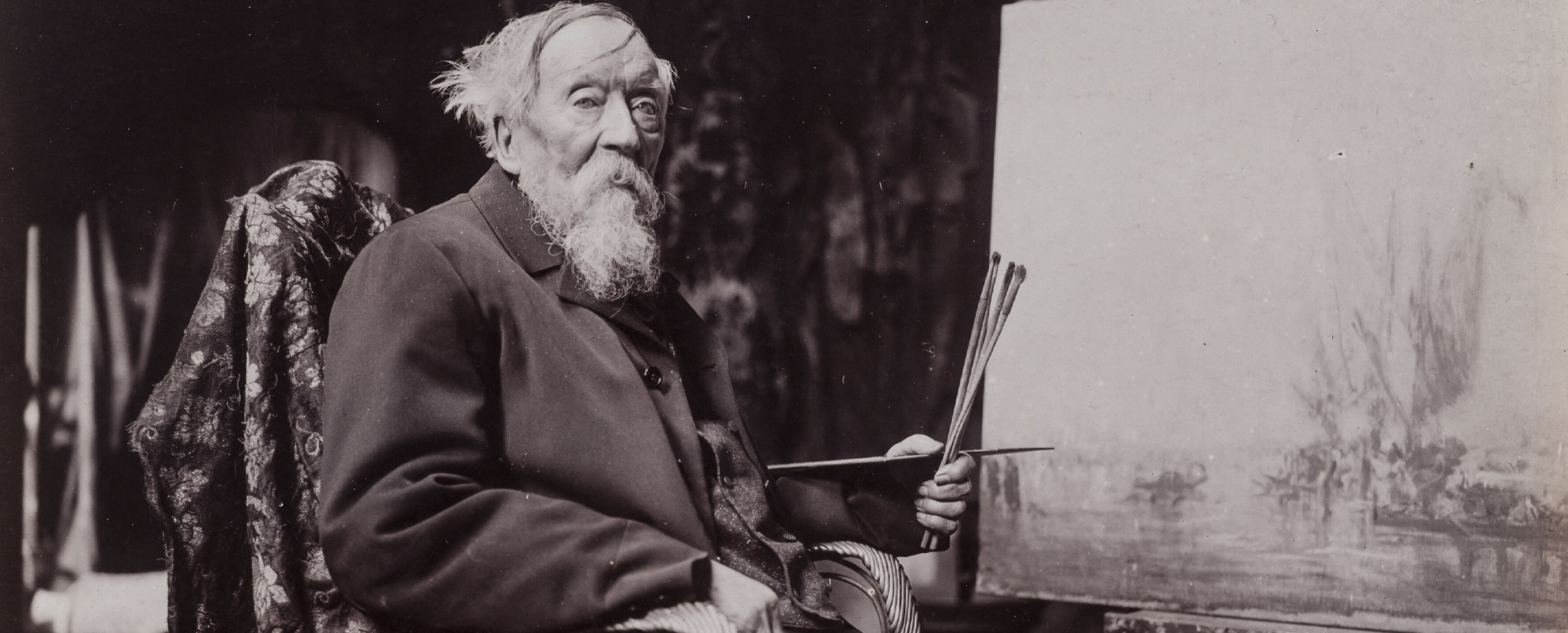 Felix Ziem at his easel