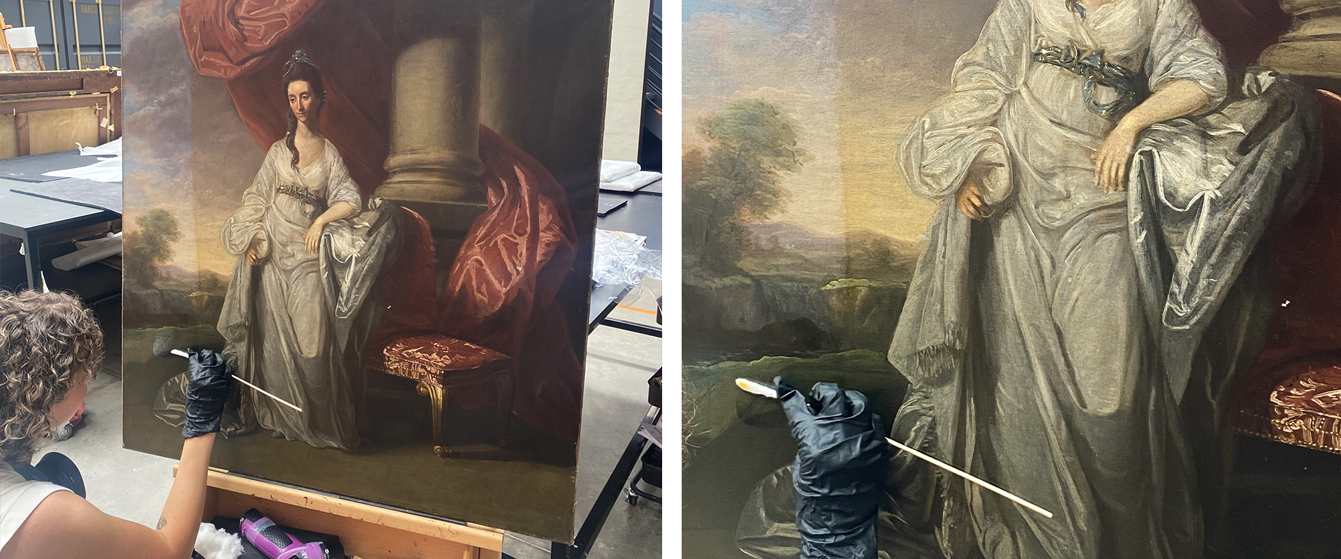 18th Century Painting Cleaning Treatment