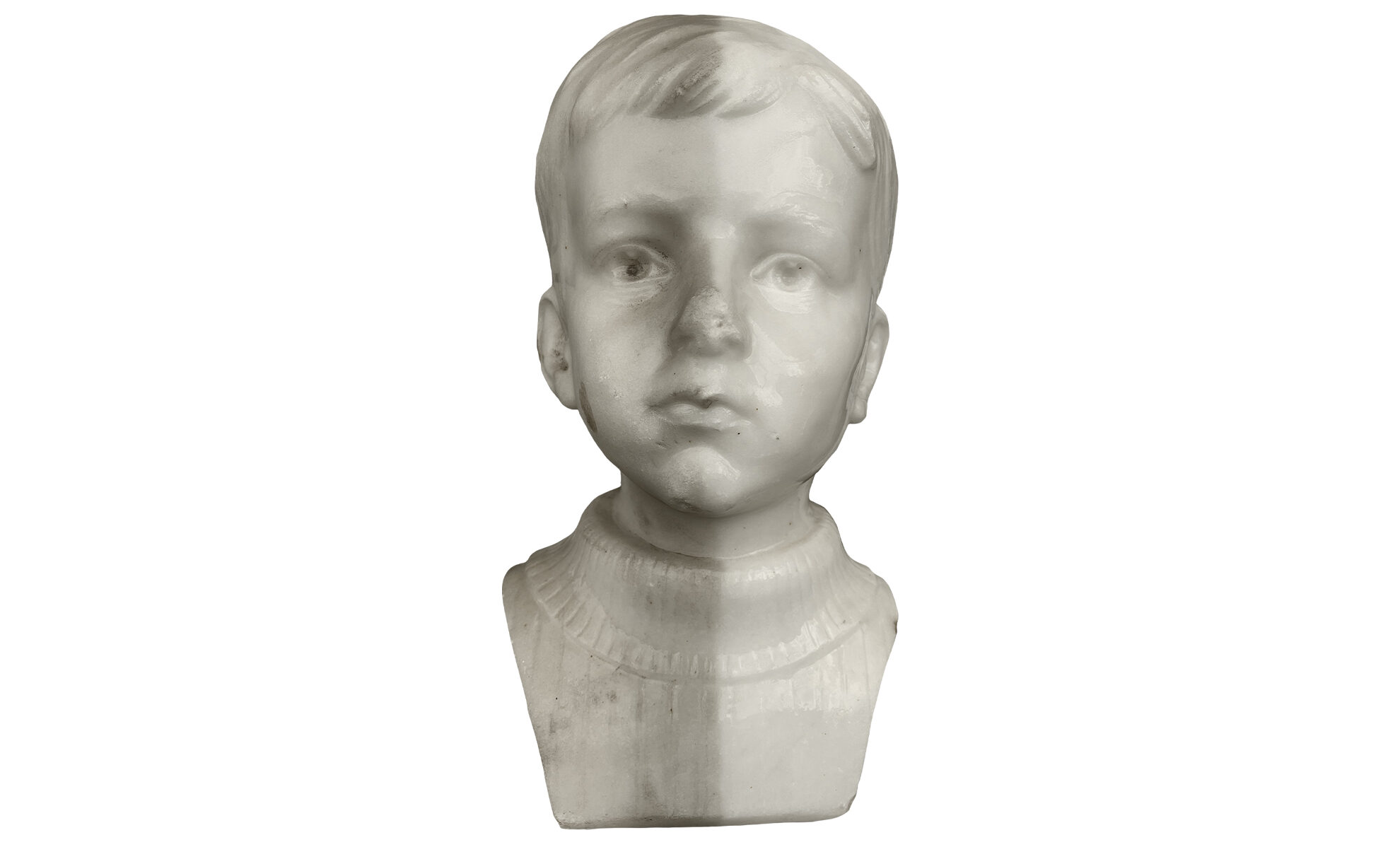 Marble bust halfway