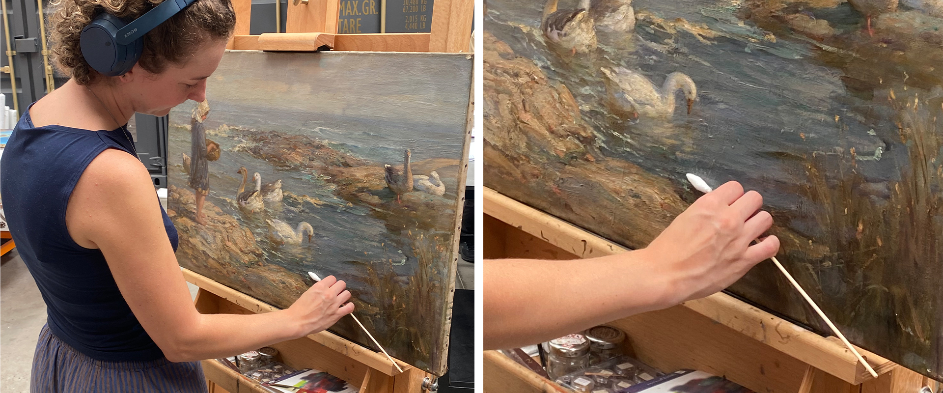 Cleaning the Painting