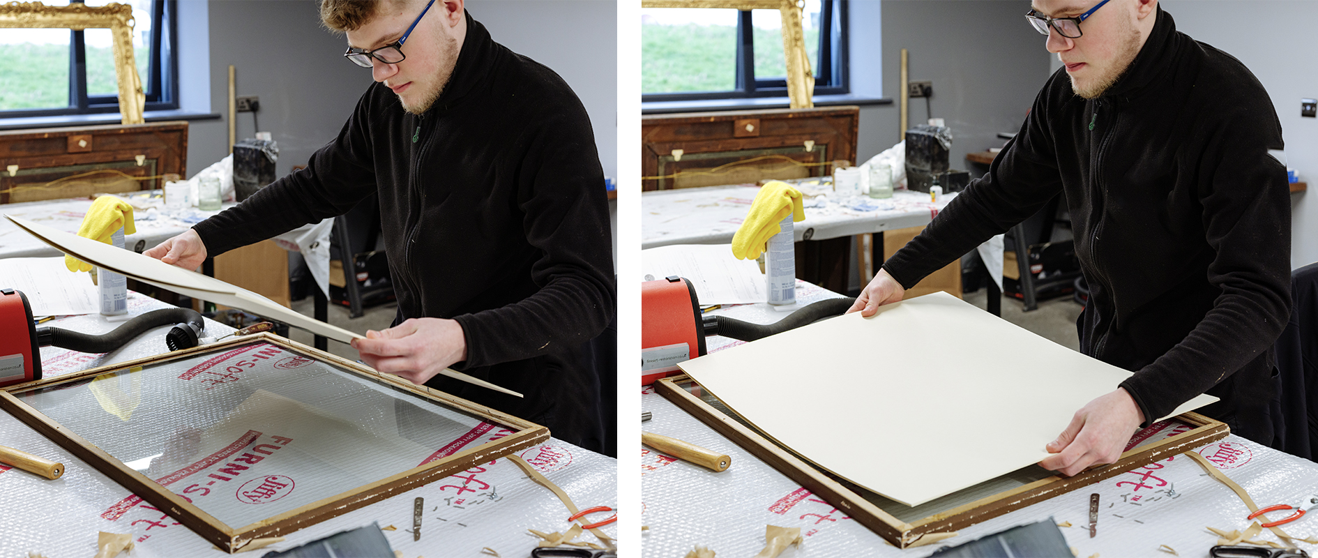 Framing a work on paper
