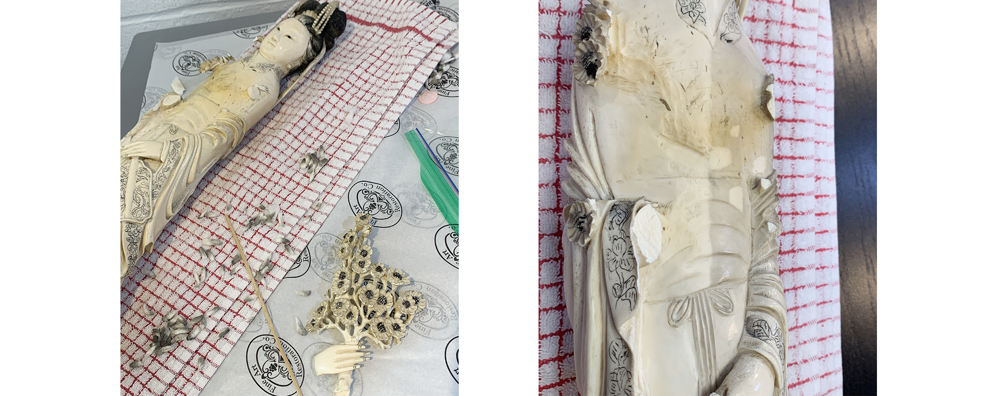Ivory figurine restoration