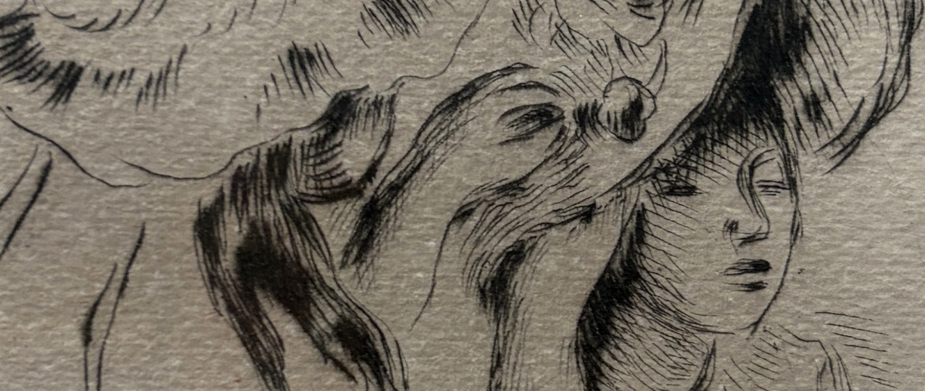 Etching close up detail